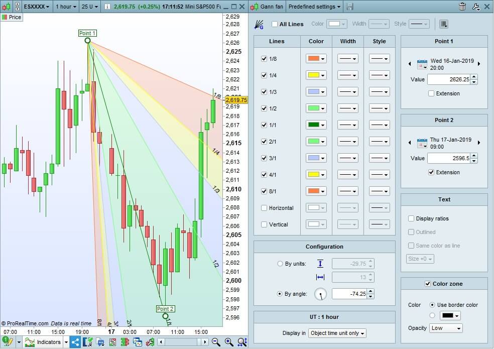PRT V11: Fenêtre de configuration des objets